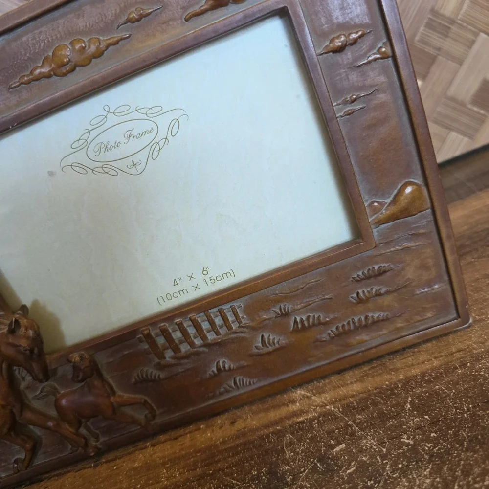 Horse Photo Frame Brown 4